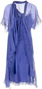Alberta Ferretti Mini-jurk met kant Blauw