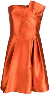 Alberta Ferretti Mini-jurk met satijnen afwerking Oranje