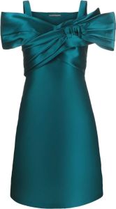 Alberta Ferretti Mini-jurk met V-hals Blauw