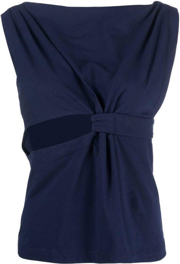 Alberta Ferretti Mouwloze blouse Blauw