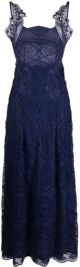 Alberta Ferretti Mouwloze maxi-jurk Blauw