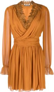 Alberta Ferretti Mini-jurk met kant Oranje
