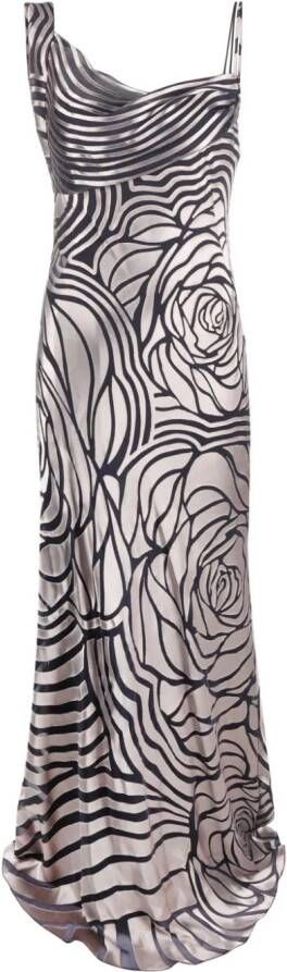 Alberta Ferretti Asymmetrische avondjurk Beige
