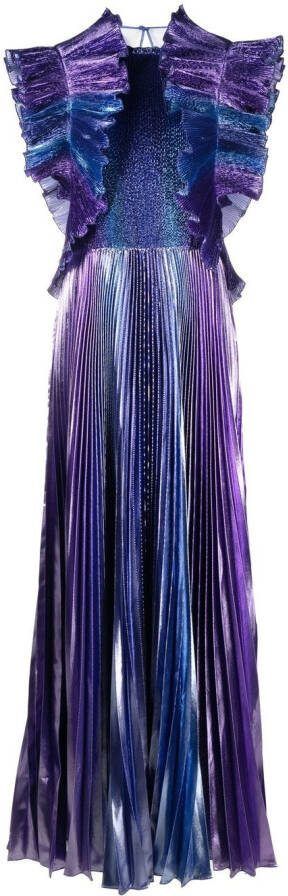 Alberta Ferretti Jurk met ruches Paars