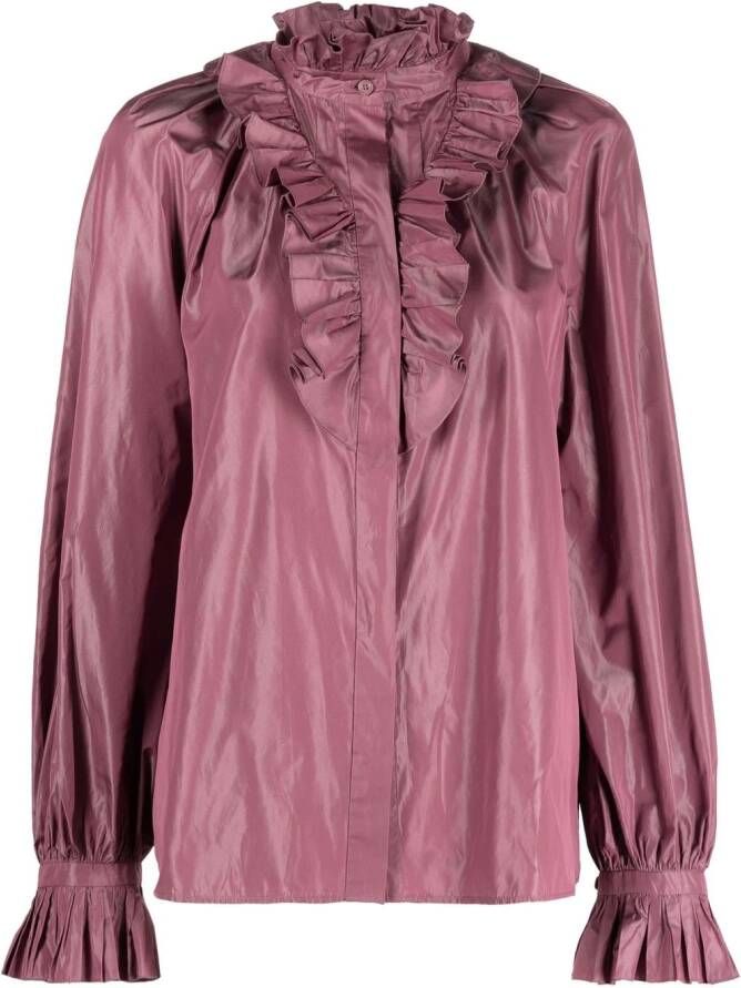 Alberta Ferretti Blouse met ruches Roze