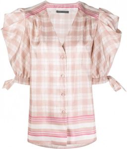 Alberta Ferretti Satijnen blouse Roze