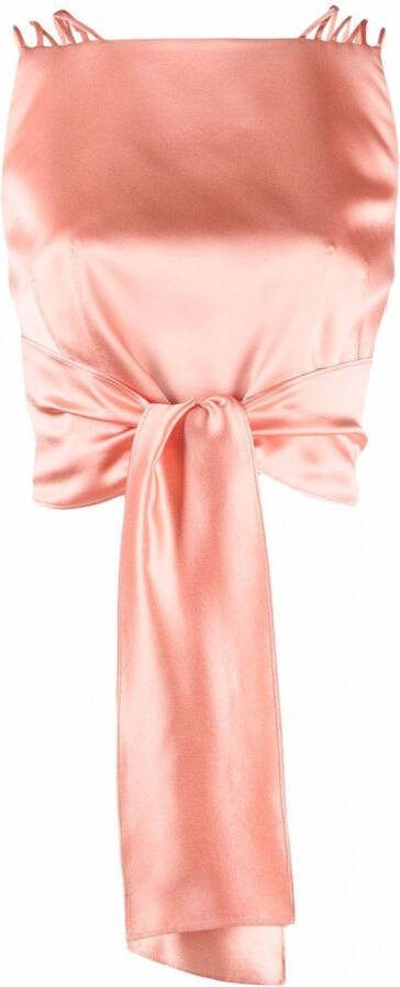 Alberta Ferretti Satijnen top Roze