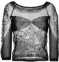 Alberta Ferretti Semi-doorzichtige top Zwart - Thumbnail 1