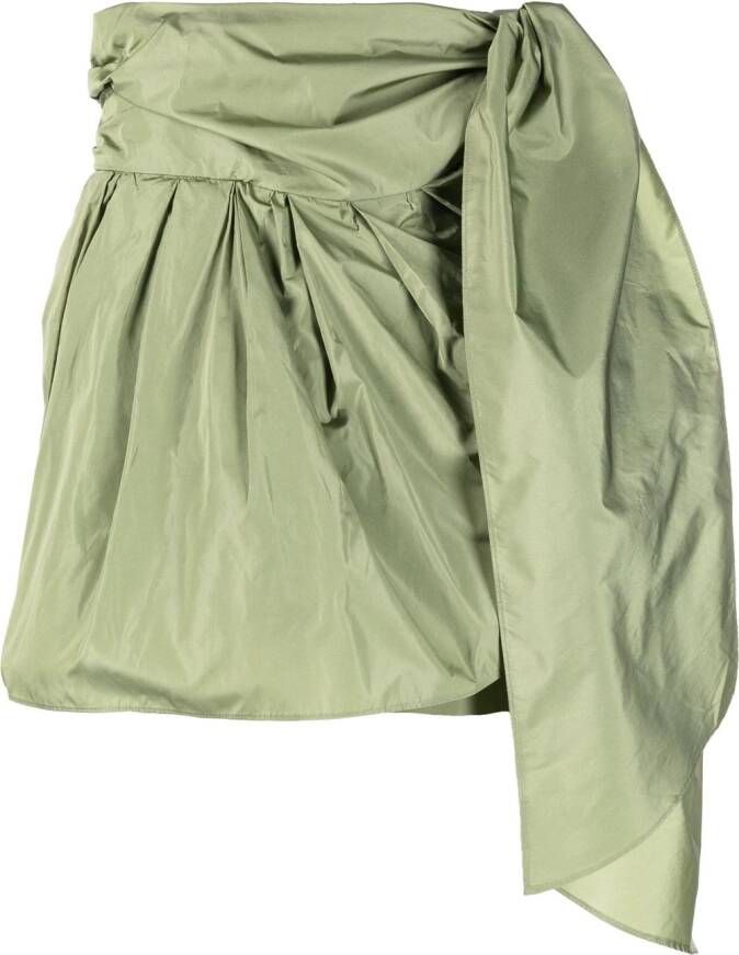 Alberta Ferretti Shorts met striksluiting Groen