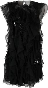 Alberta Ferretti Gedrapeerde mini-jurk Zwart