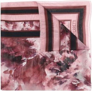Alberta Ferretti Sjaal met bloemenprint Roze
