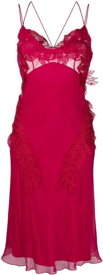 Alberta Ferretti Zijden midi-jurk Roze