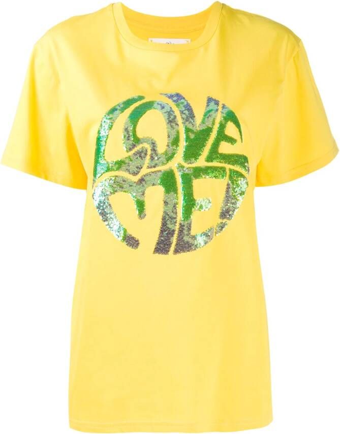 Alberta Ferretti T-shirt met print Geel