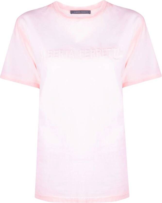 Alberta Ferretti T-shirt met print Roze