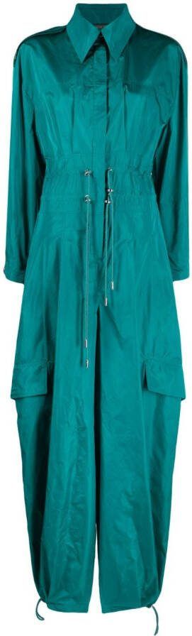 Alberta Ferretti Jumpsuit met trekkoord Groen