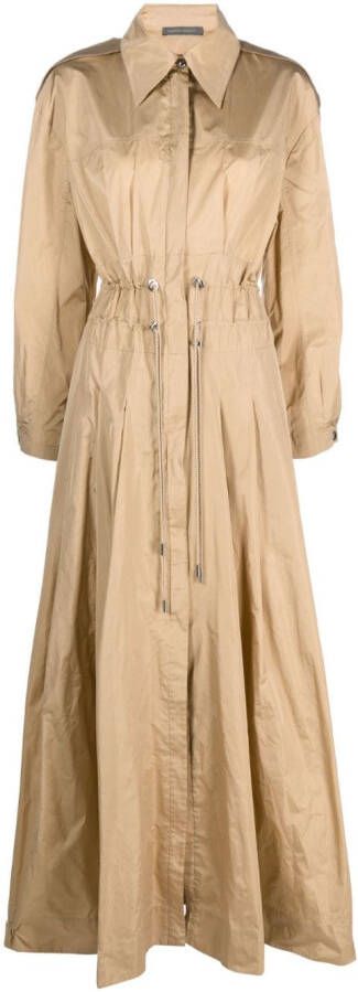 Alberta Ferretti Maxi-jurk met trekkoord Beige