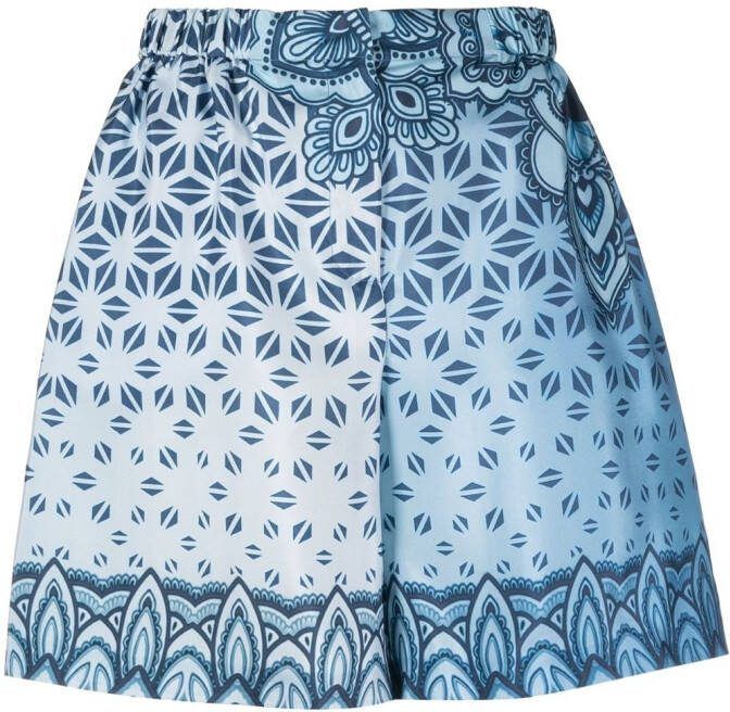 Alberta Ferretti Shorts met tonaal-design Blauw