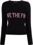 Alberta Ferretti Trui met intarsia tekst Zwart - Thumbnail 1