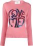 Alberta Ferretti Trui met print Roze - Thumbnail 1
