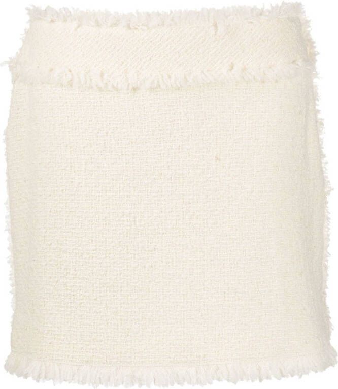 Alberta Ferretti Tweed mini-rok Wit