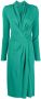 Alberta Ferretti Midi-jurk met gedraaide voorkant Groen - Thumbnail 1