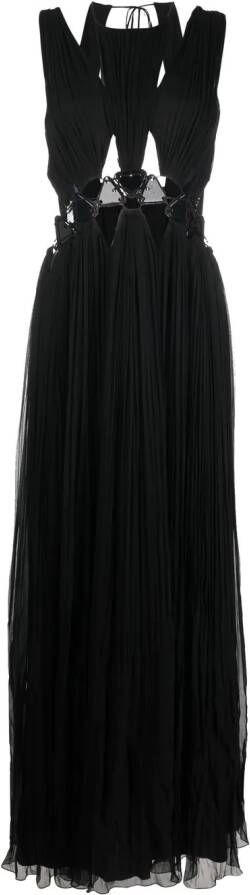 Alberta Ferretti Uitgesneden halterjurk Zwart