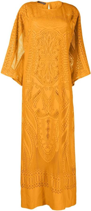 Alberta Ferretti Uitgesneden maxi-jurk Oranje