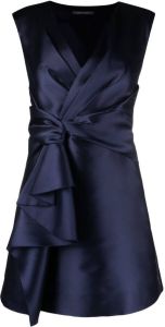 Alberta Ferretti V-neck sleeveless dress Blauw