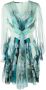 Alberta Ferretti Mini-jurk met bloemenprint Blauw - Thumbnail 1