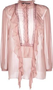 Alberta Ferretti Zijden blouse Roze