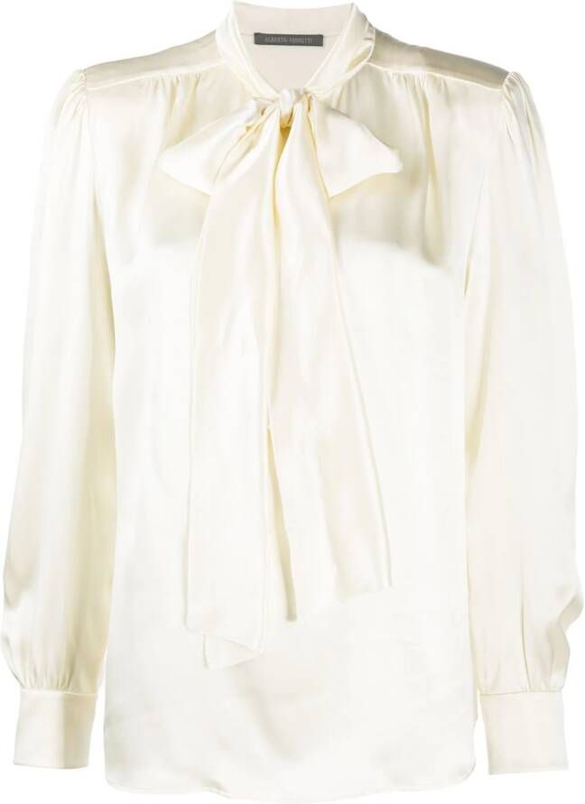 Alberta Ferretti Zijden blouse Wit