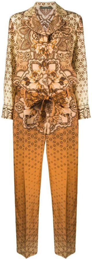 Alberta Ferretti Zijden jumpsuit Oranje