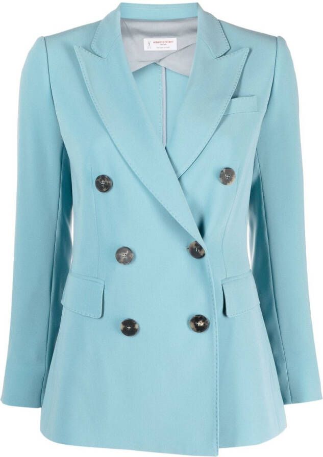 Alberto Biani Blazer met dubbele rij knopen Blauw