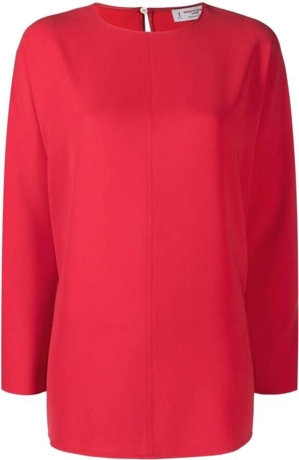 Alberto Biani Gedrapeerde blouse Rood