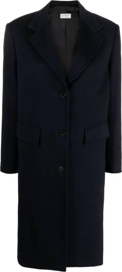 Alberto Biani Jas met enkele rij knopen Blauw