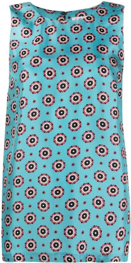 Alberto Biani Mouwloze blouse Blauw