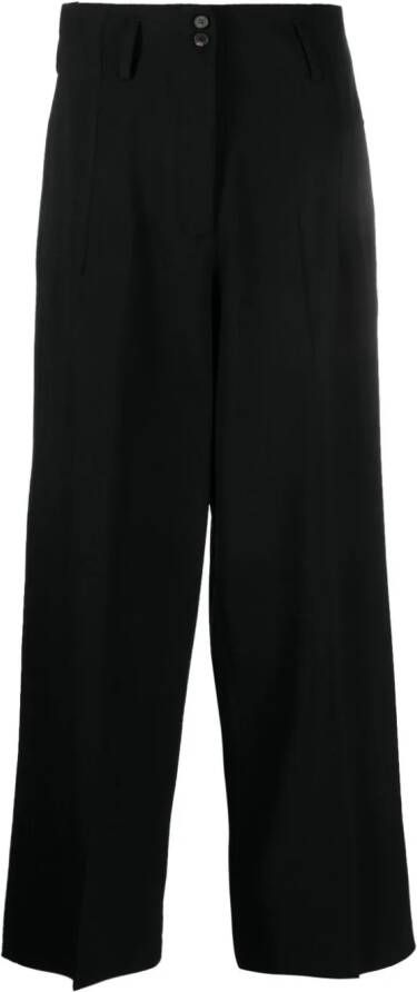 Alberto Biani Pantalon met wijde pijpen Zwart