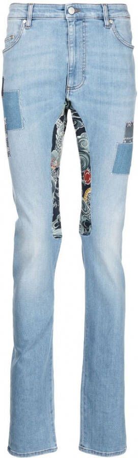 Alchemist Jeans met draakprint Blauw