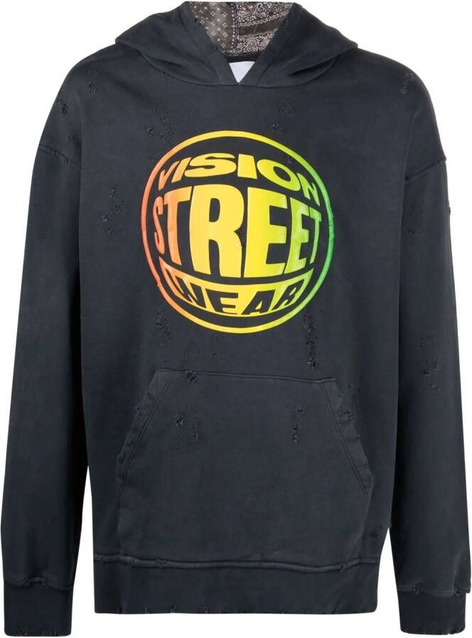 Alchemist Hoodie met gescheurd detail Grijs