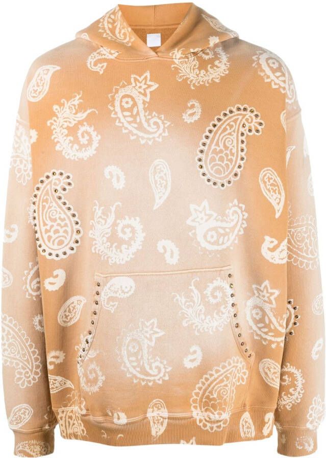 Alchemist Hoodie met paisley-print Beige