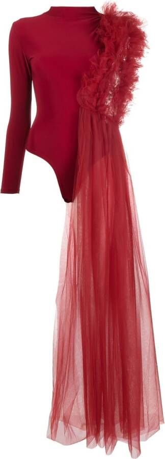 Alchemy x Lia Aram asymmetrische top Rood