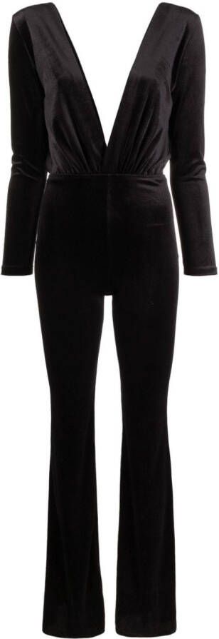 Alchemy x Lia Aram fluwelen jumpsuit Zwart