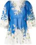 ALEMAIS Rita mini-jurk met borduurwerk Blauw - Thumbnail 1