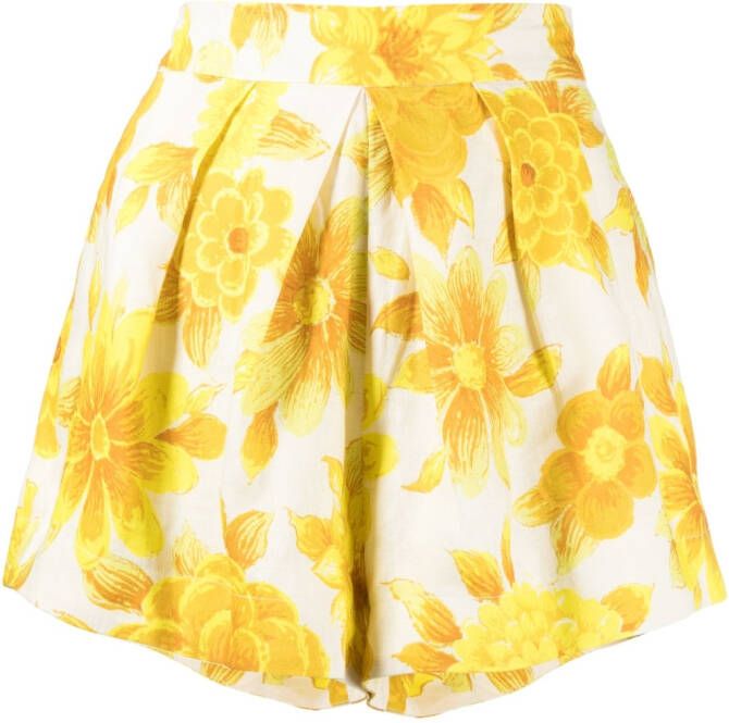 ALEMAIS Linnen shorts Geel