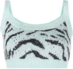 Alessandra Rich Cropped top Blauw