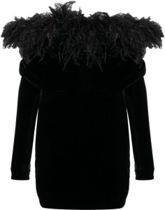 Alessandra Rich Off-shoulder mini-jurk Zwart