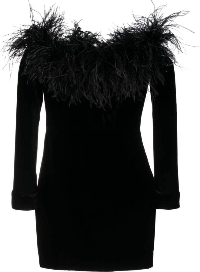 Alessandra Rich Fluwelen mini-jurk Zwart