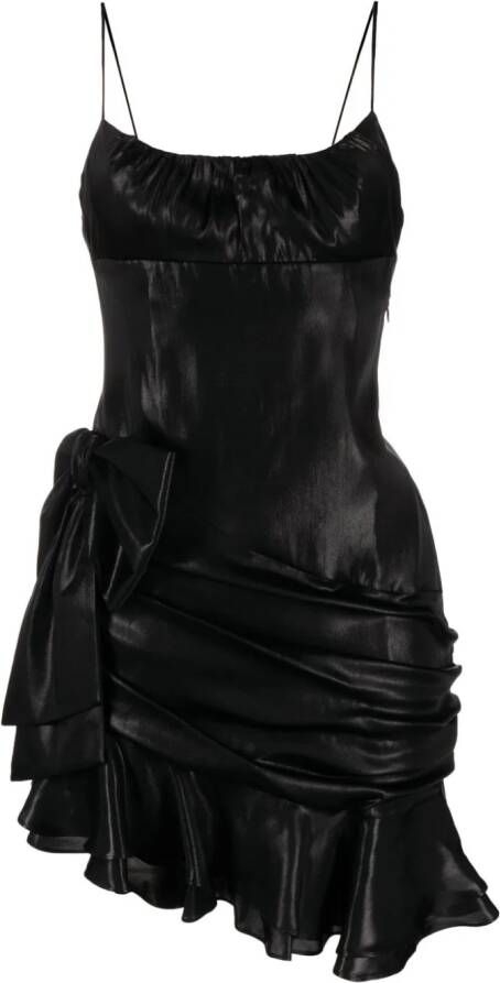 Alessandra Rich Gelamineerde mini-jurk Zwart