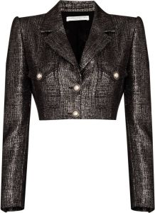 Alessandra Rich Metallic blazer Zwart