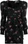 Alessandra Rich Mini-jurk met bloemenprint Zwart - Thumbnail 1